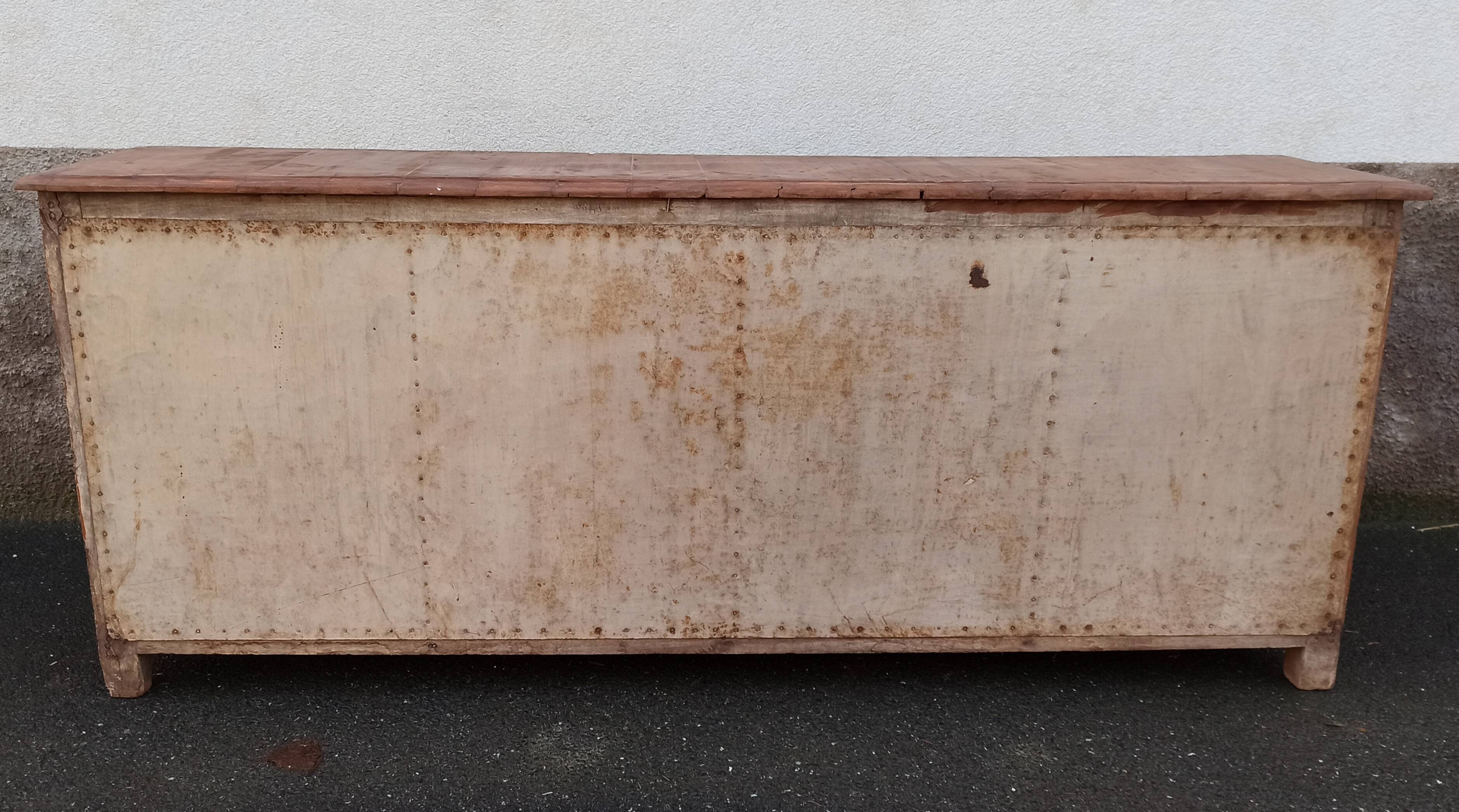 Antique wooden sideboard with 4 doors