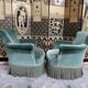 Paire de fauteuils crapaud époque Napoléon III velours vert