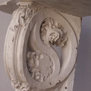 Console bois laqué art nouveau marbre