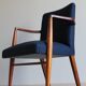 Fauteuil scandinave 60 bleu navy