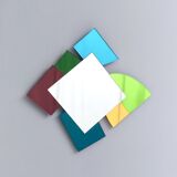 Colored Mirror with Irregular Shape in the style of Ettore Sottsass, Italy