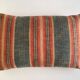 Coussin réversible tweed soie et lin ancien dos lin brut 40x60