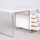 Bureau bauhaus blanc fabriqué dans les années 1930 en allemagne par robert slezak - restauré