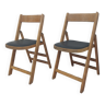 Paire de chaises pliante benchairs années 50