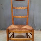 Straw fireside chair