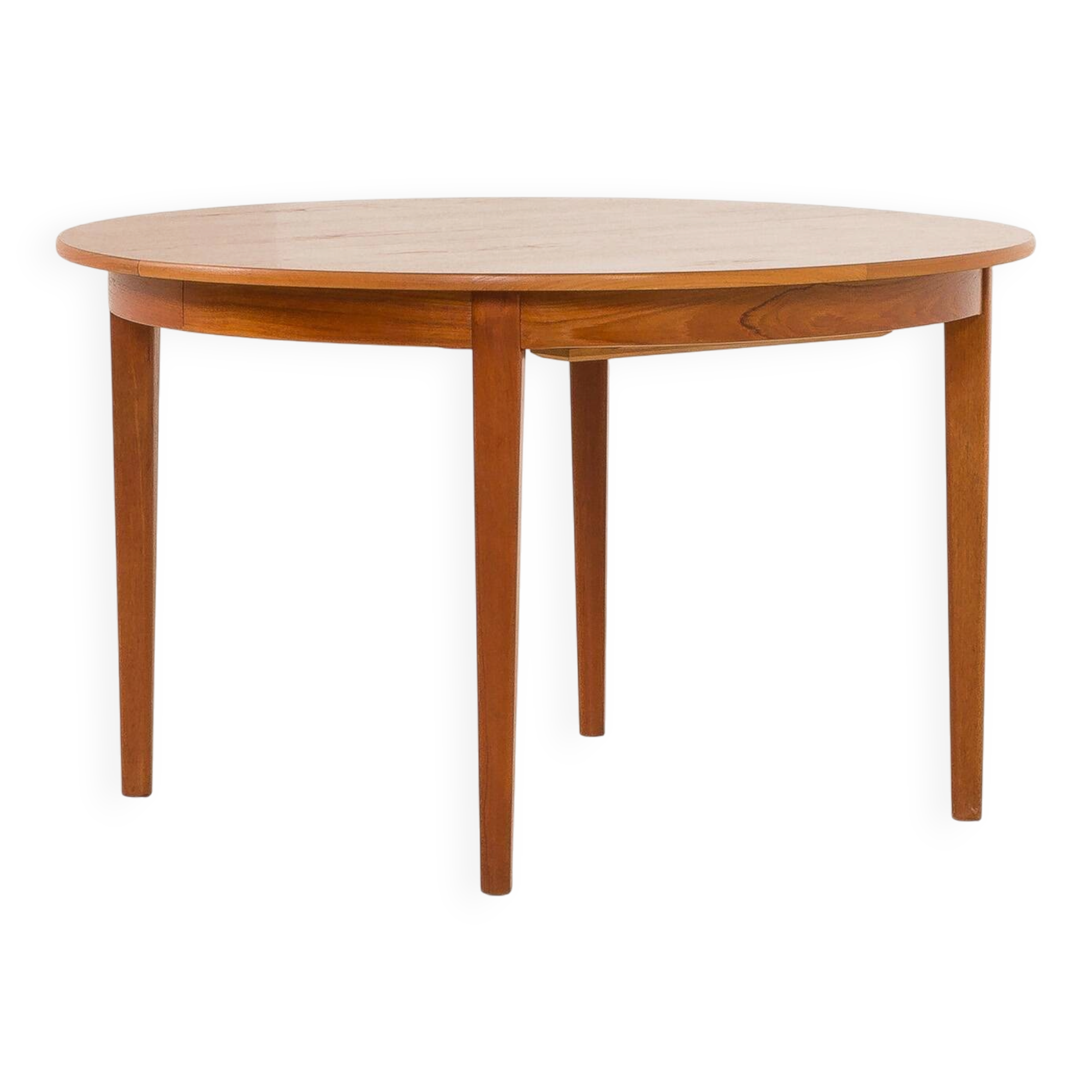 Henning Kjaernulf attributed extra large teak table with 4 inner leaves for Soro, Denmark 1960s