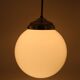 Vintage chrome opaline pendant light, 1970s-80s