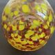 Vase conique verre de Murano moucheté jaune 1970