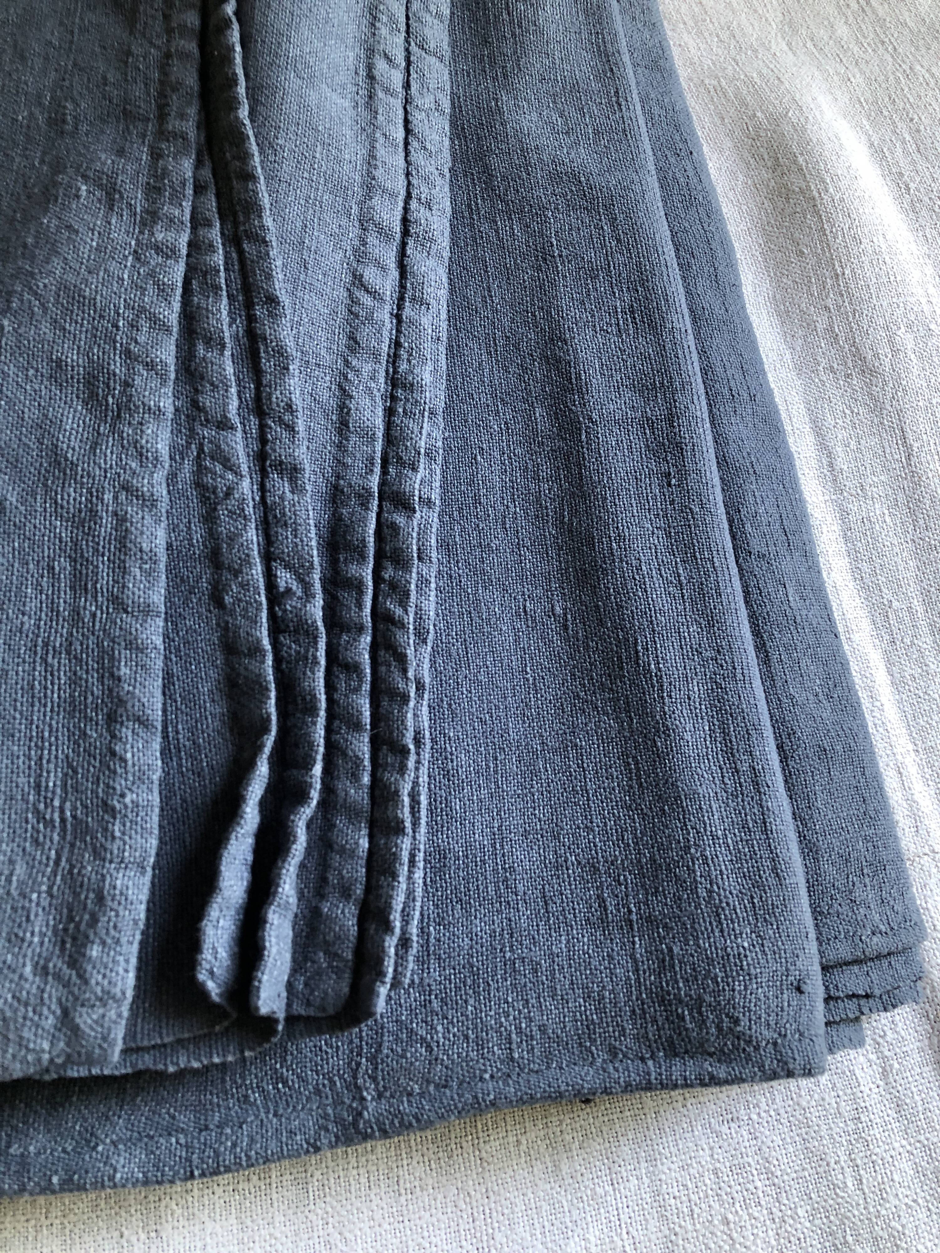 Grey tinted hemp harvest tablecloth