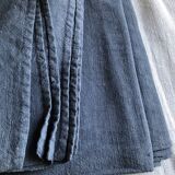 Grey tinted hemp harvest tablecloth