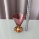 Set of 8 Vintage Italian Murano Style Cocktail Glasses – Gold Lustre – Mult