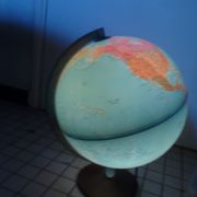illuminated world map wooden base Teccnodidattica