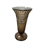 Vase en verre fumé de conception Art Déco début du 20e siècle