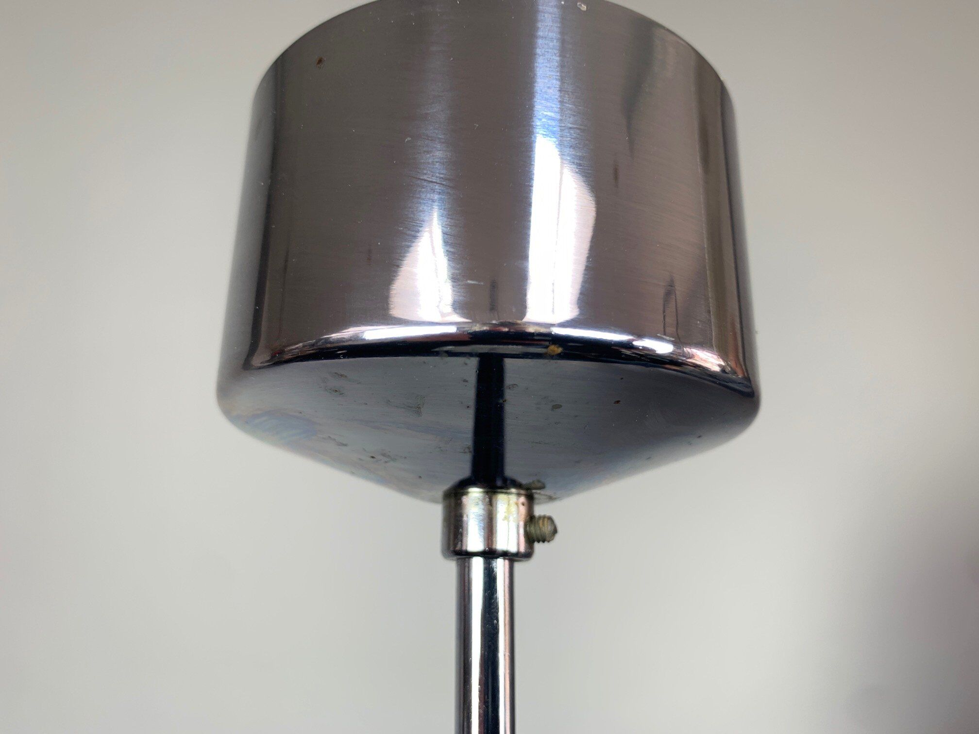 Vintage Chrome and Glass Chandelier by Kamenický Šenov, 1960's