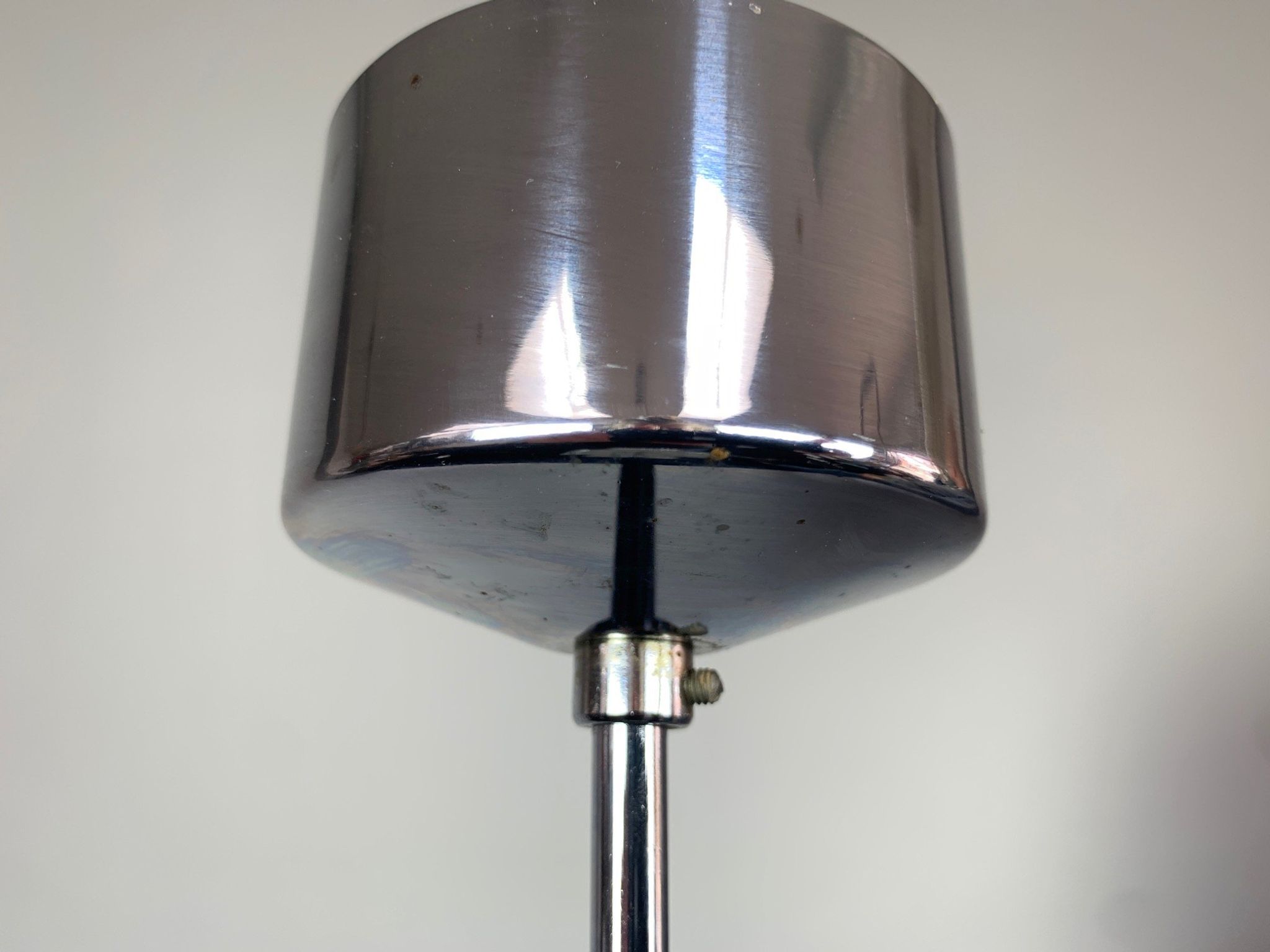 Vintage Chrome and Glass Chandelier by Kamenický Šenov, 1960's