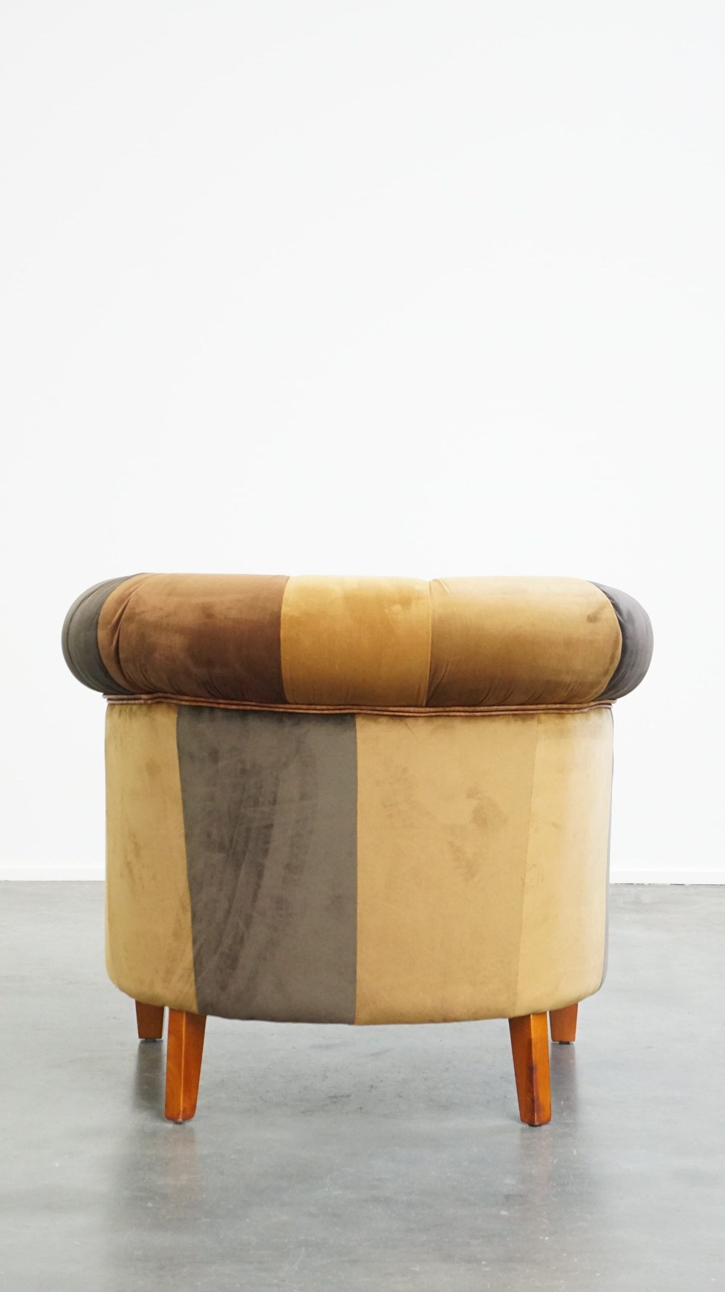 Unique fabric patchwork Chesterfield club armchair in English style