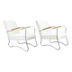 Metal Armchairs by Wschód, 1950s, Poland, Set Of 2