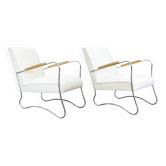 Chaises en métal par Wschód, années 1950, Pologne, ensemble de 2