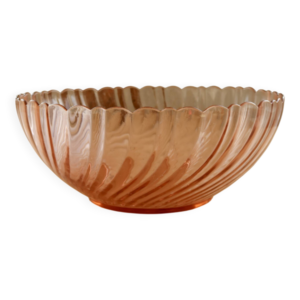Saladier vintage en verre Rosaline Arcoroc