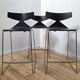 Set of 3 Saya bar stools, Arper