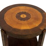 Art Deco Oak Side Table Inlaid Leaf coromandel minimalist design
