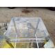 Table basse vintage chrome et plastique transparent