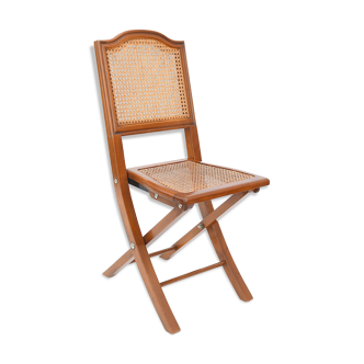 Folding cannate chair
