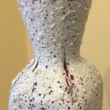 Vase à pans coupés en grès émaillé