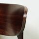Chaise scandinave en bois et tissu écru