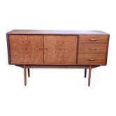 Vintage Scandinavian style sideboard in elm from the 1960s - Low buffet