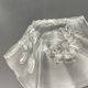 Small vintage glass bowl with flowers Walther Glas – Evita, Germany