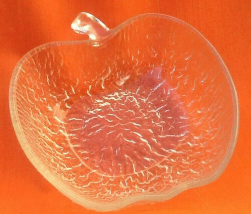 1970s apple-shaped salad bowl tempered glass