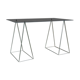Steel wire desk and smoked glass tray