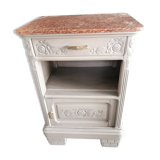 Old wooden and marble bedside