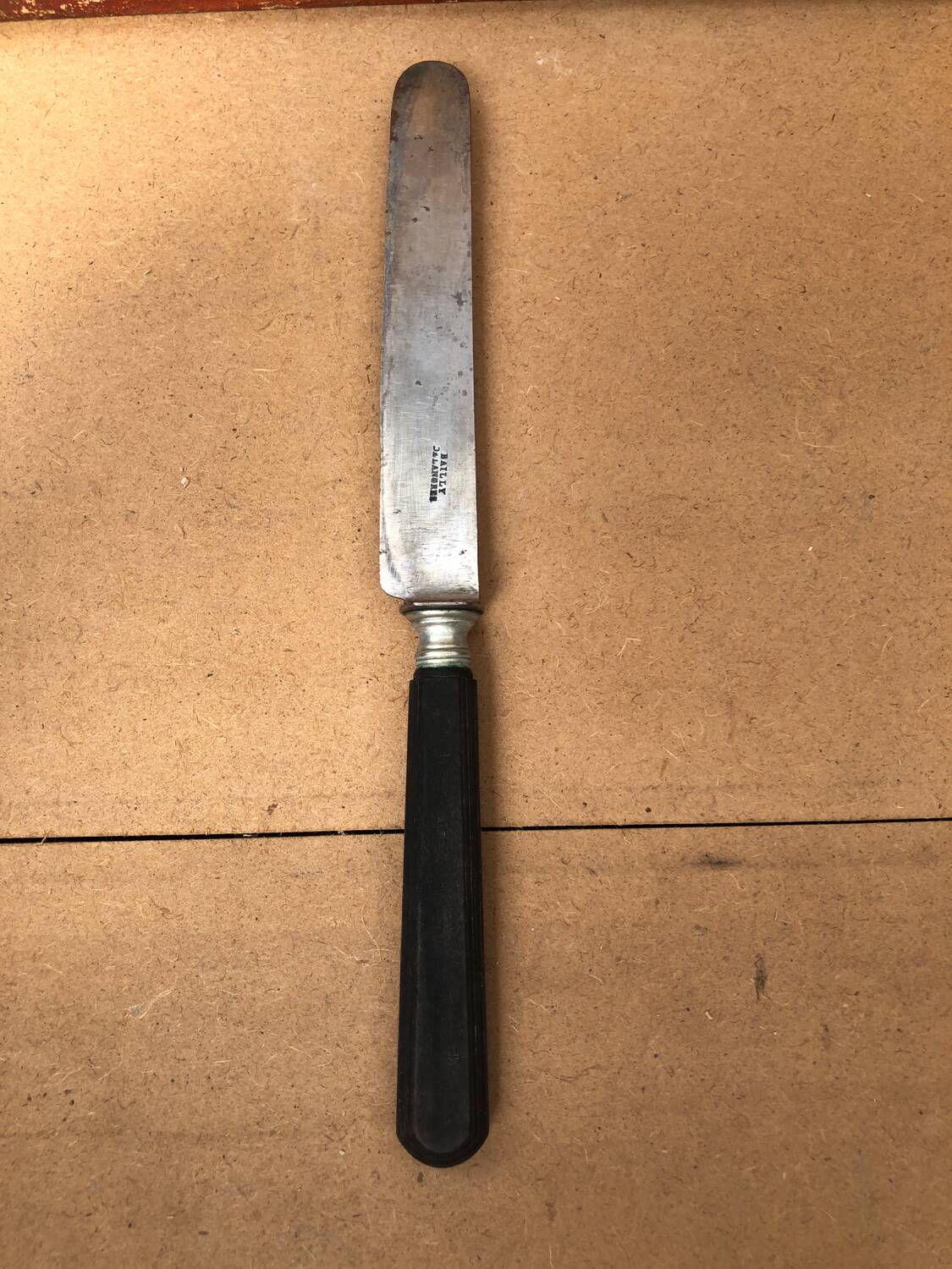 Series 11 old bailly langres knives vintage blackened horn handles