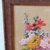 Bouquet painting with gouache