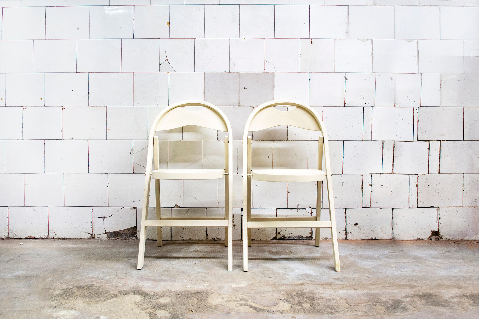 Pair of folding chairs, Poland 70s