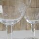 2 crystal champagne glasses