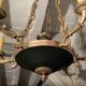 5-burner bronze and metal chandelier with double patina Empire style