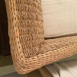 Indoor daybed with mattress with curves and braiding work