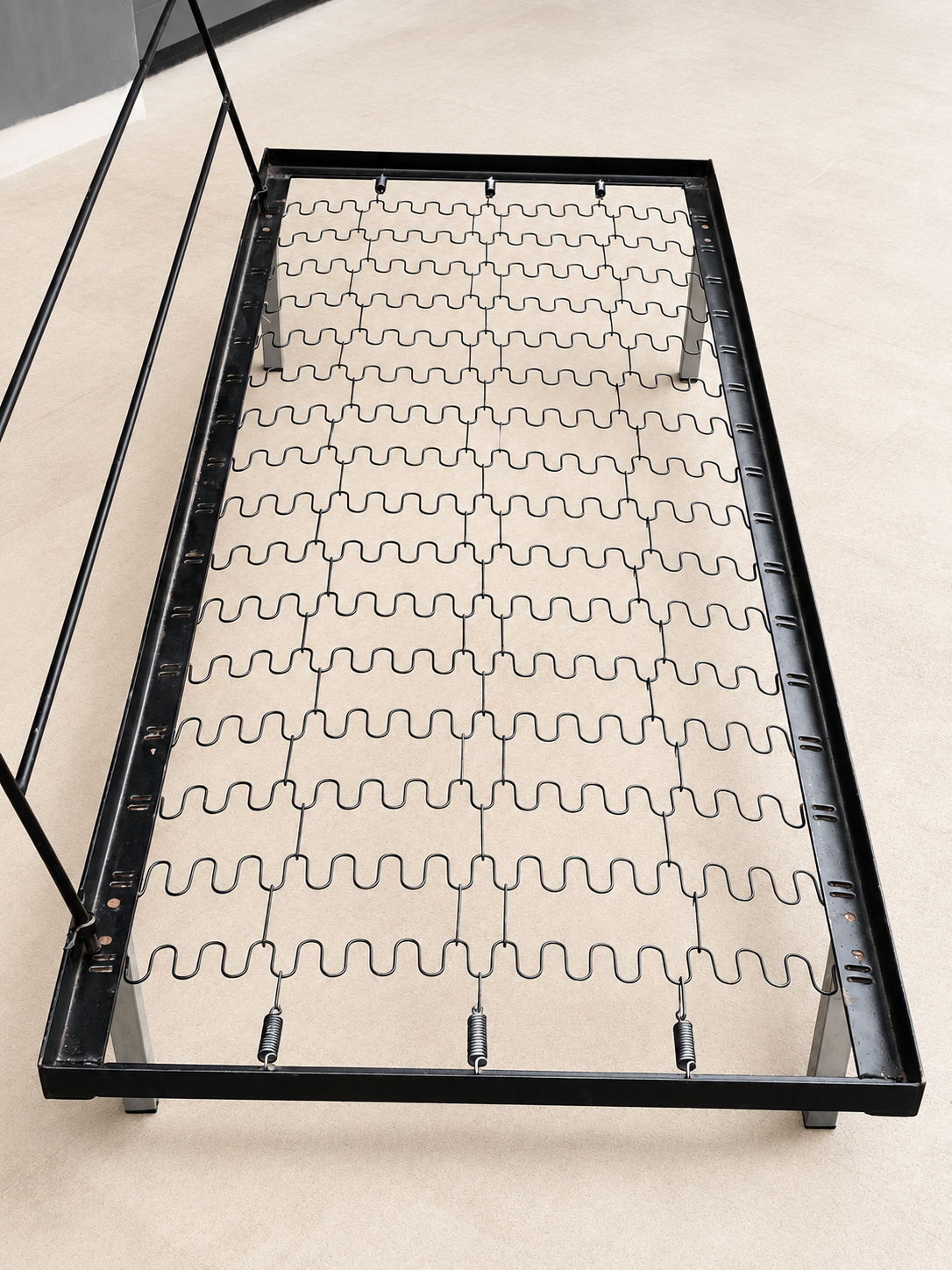 Modernist canapé design – Completely reupholstered in Pierre Frey fabric.