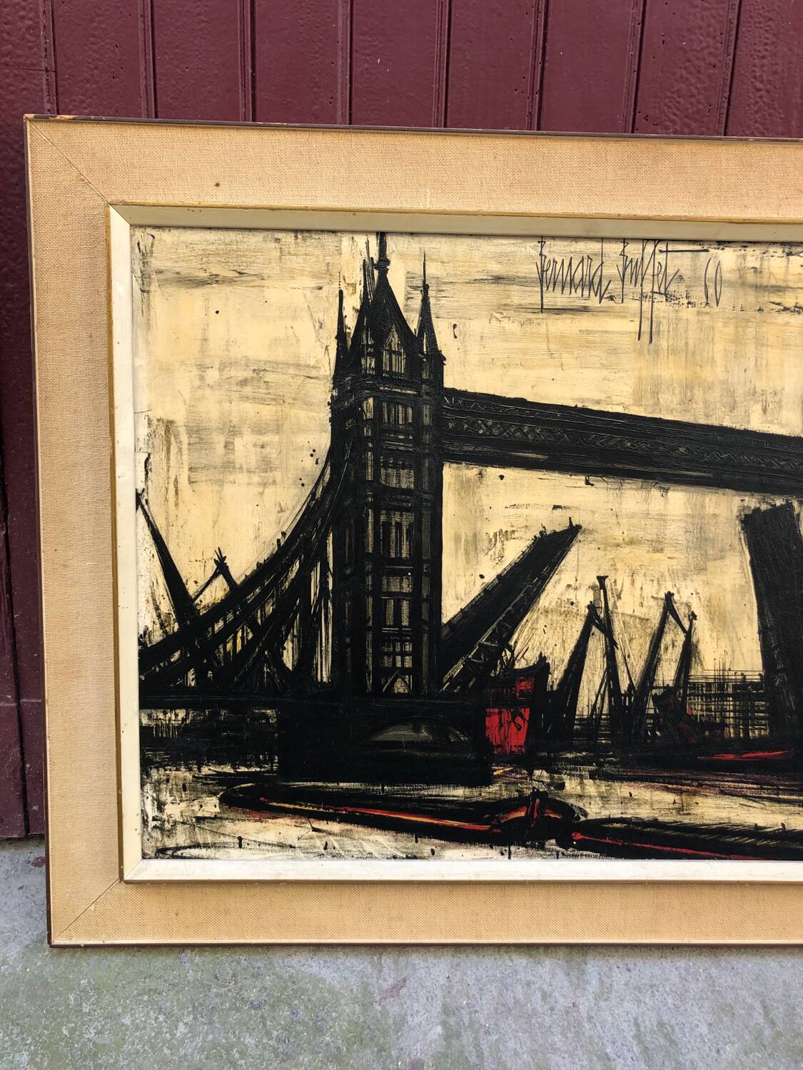 Littography Bernard Buffet London Bridge | Selency