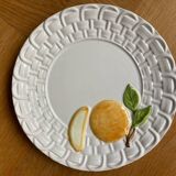 Assiettes dessert barbotine fruits