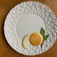 Assiettes dessert barbotine fruits