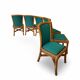 Set of six vintage bamboo and rattan dining chairs