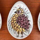 Small oyster or Danish sauce plates from the mid-century by Beth Breyen for Royal Copenhagen, set of 4.