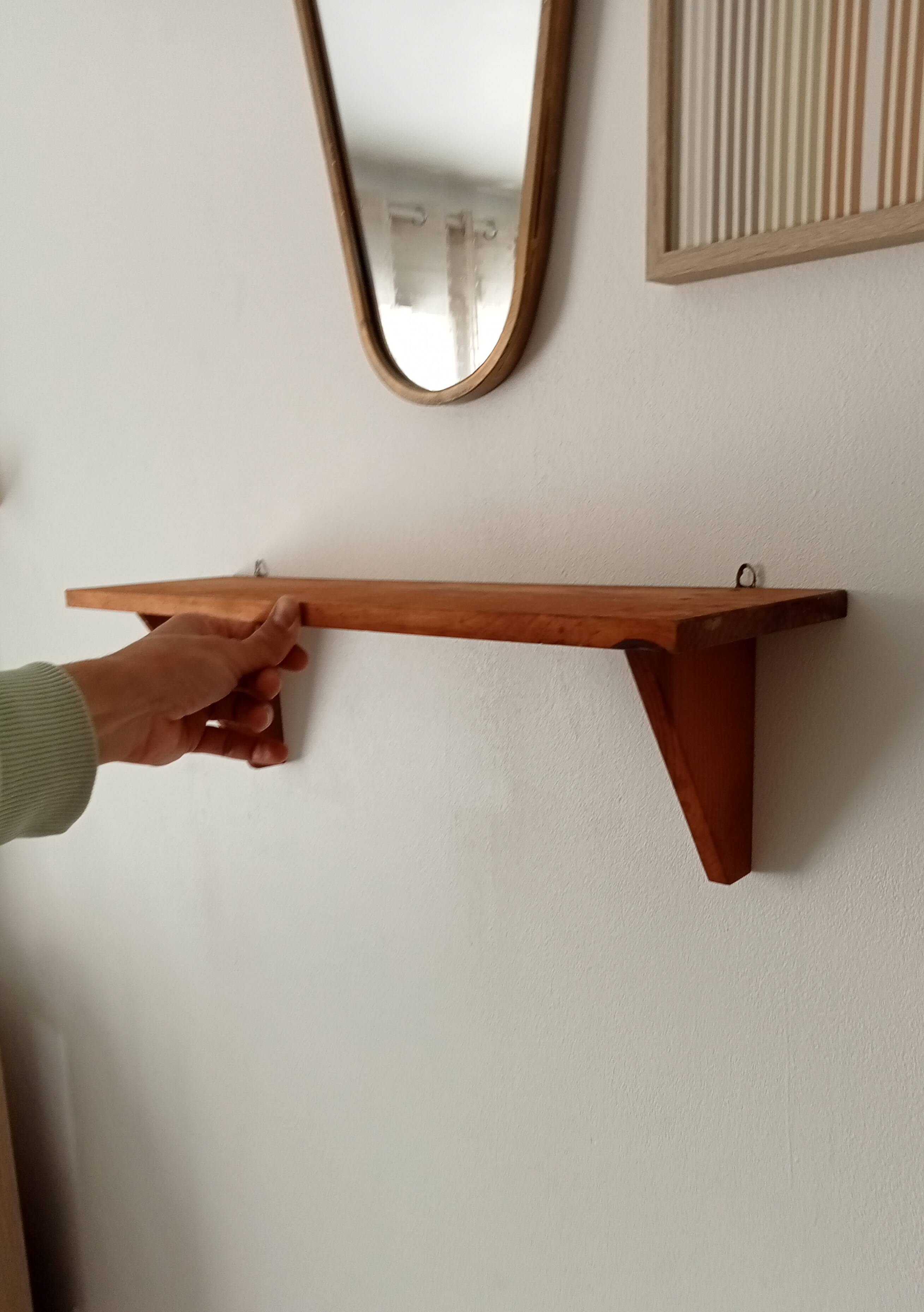 Vintage wooden wall shelf