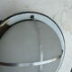 Ancient enamelled wall light white blue border 30cm diameter.