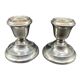 Pair of antique sterling silver candlesticks - English silversmith - 1934