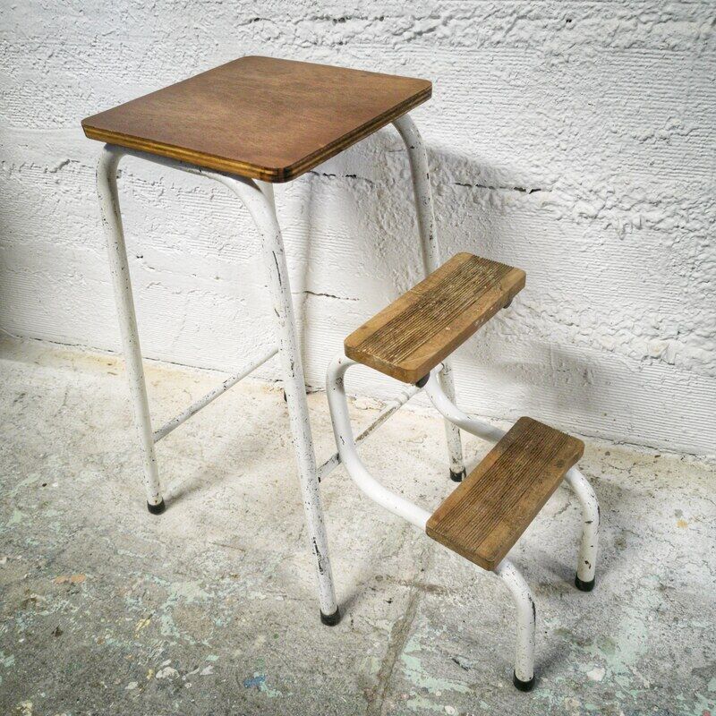 Escabeau marche pied vintage